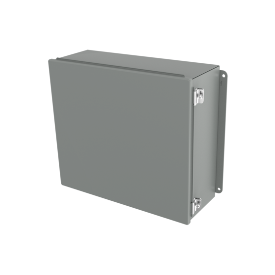 Hoffman A1008CHS | Continuous Hinge, Clamps on Short Side, Type 12, 10.00x8.00x4.00, Gray, Steel