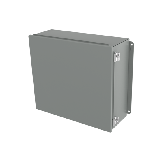 Hoffman A1412CHS | Continuous Hinge, Clamps on Short Side, Type 12, 14.00x12.00x6.00, Gray, Steel