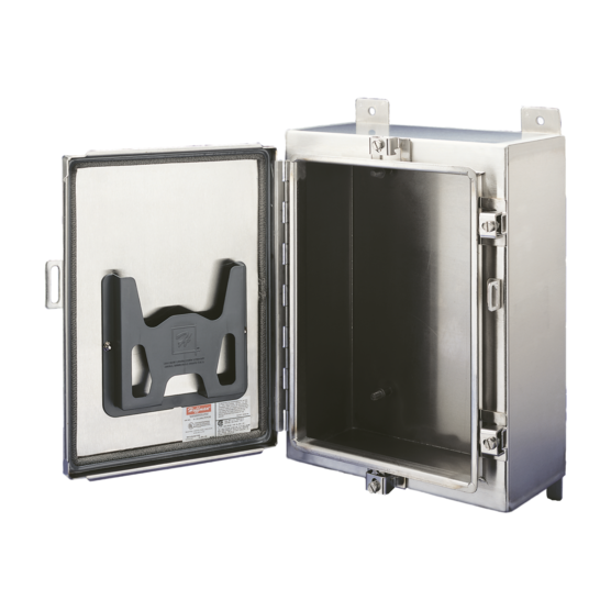 Hoffman A161206LPEMCSS | Wallmount, Hinged with Clamps, EMC, Type 4X, 16x12x6, SS 304