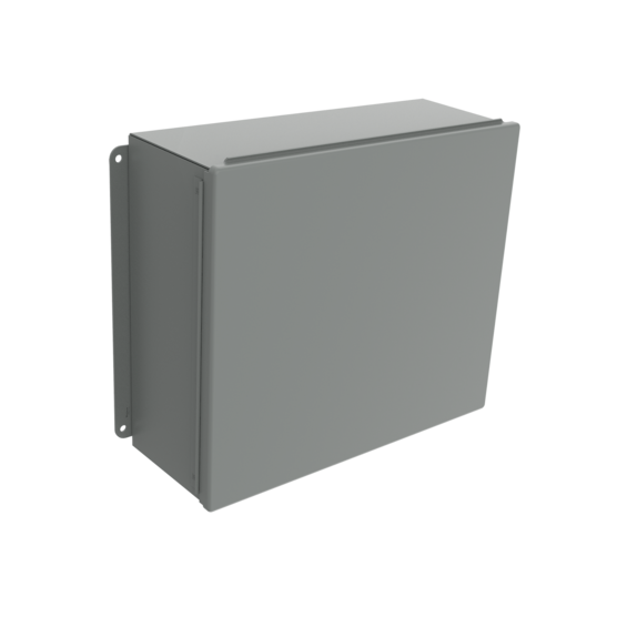 Hoffman A1614CHS | Continuous Hinge, Clamps on Short Side, Type 12, 16.00x14.00x6.00, Gray, Steel