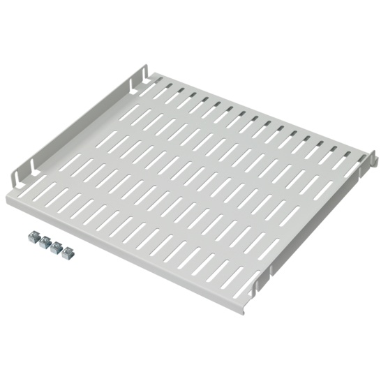 Hoffman A19SH6 | 19" Rack Mount Fixed Vented Shelf, 508-mm depth, Lt Gray, Steel