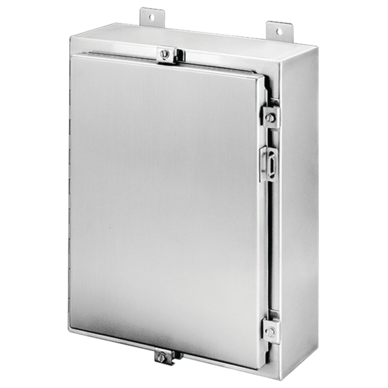 Hoffman A20H1610SSLP | Wallmount Hinged with NEMA Clamps Type 4X, 20x16x10, SS Type 304