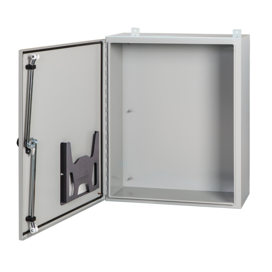 Hoffman A24H20BLP3PT | Continuous Hinge with 3-Point Latch, Type 4, 24.00x20.00x8.00, Gray, Steel