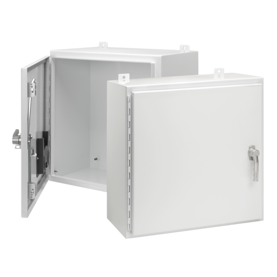 Hoffman A24H2412SSLP3PTW | White Painted 304 SS with 3 Point Latch, Type 4X, 24x24x12