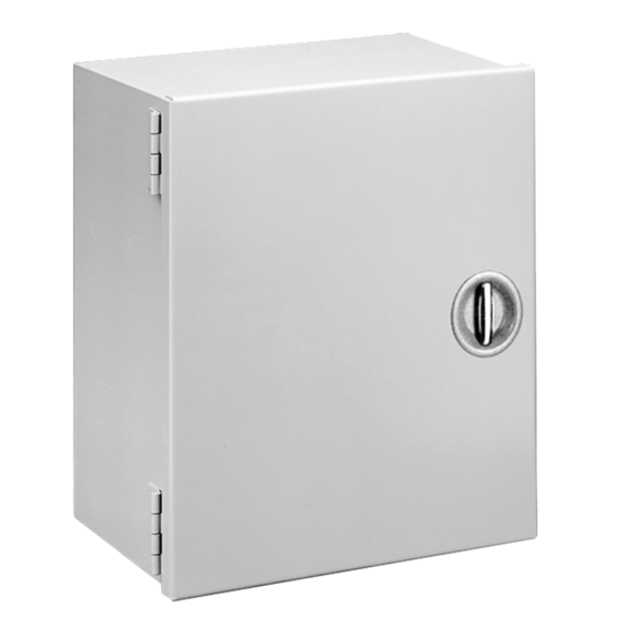 Hoffman A24N166LP | Hinged-Cover with Recessed Handle, Type 1, 24.00x16.00x6.62, Gray, Steel