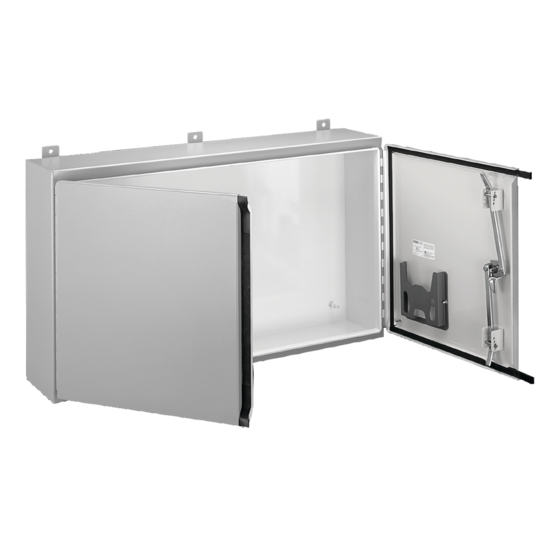 Hoffman A364812WFLP | Continuous Hinge 2-Door with Handle Type 12, 36.00x48.00x12.00, Gray, Steel