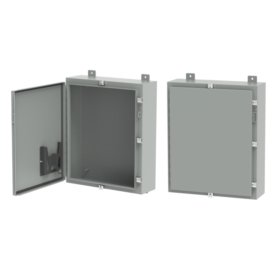 Hoffman A36H24BLP | Continuous Hinge with Clamps LP Type 4, 36.00x24.00x8.00, Gray, Steel