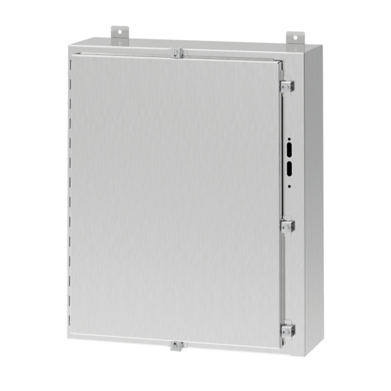 Hoffman A42HS3112SS6LP | Wallmount Disconnect Enclosure with Clamps, Type 4X, 42x31x12, SS 316