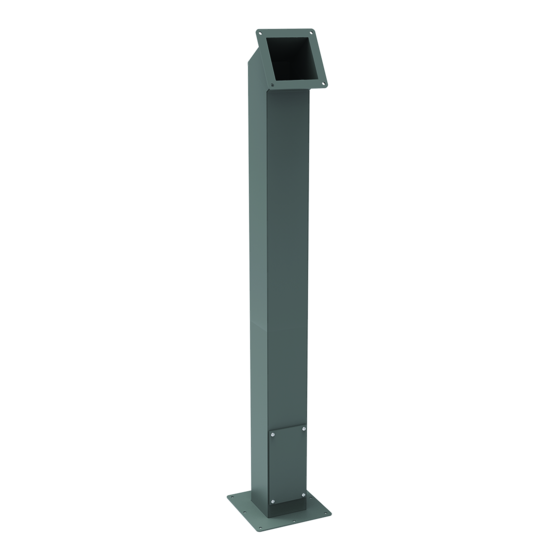 Hoffman A44PBCOL | Pedestal System Angled Column, 41.00x4.00x4.00, Gray, Steel
