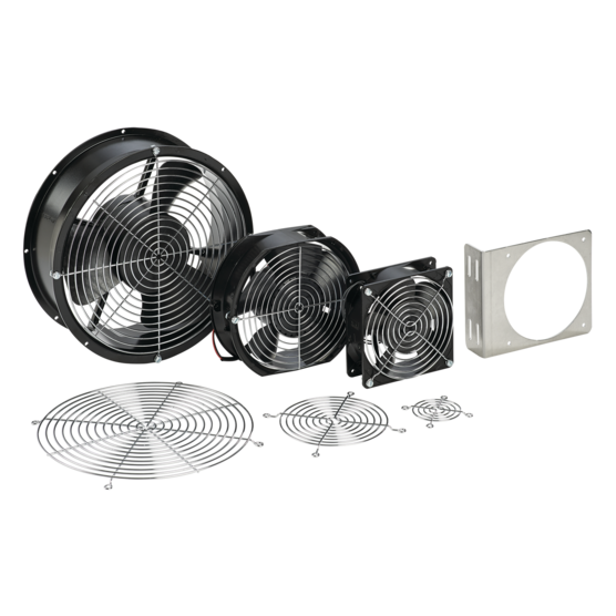 Hoffman A4AXFNGQ | Compact Axial Fan, 115V, 4-inch, 49 CFM, Power Cord Quiet Fan