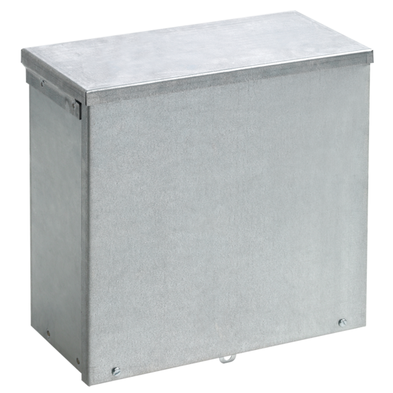 Hoffman A4R44GV | Screw-Cover Drip-Shield Galvanized Type 3R, 4.00x4.00x4.00, Steel, With Knockouts