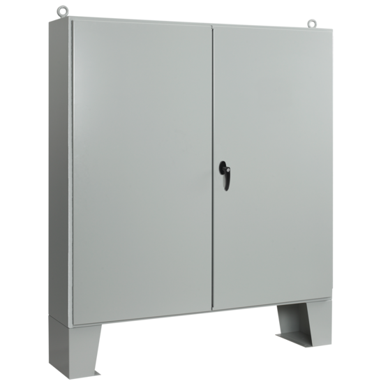 Hoffman A604816LP | Two-Door Floorstand Type 12 White Inside, 60.06x48.06x16.06, Gray, Steel