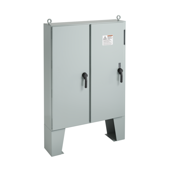 Hoffman A60X4912LPFTCG | Floorstand Disconnect 2-Dr Type 12 Gray Inside, 60.12x49.75x12x12, Gray, Steel