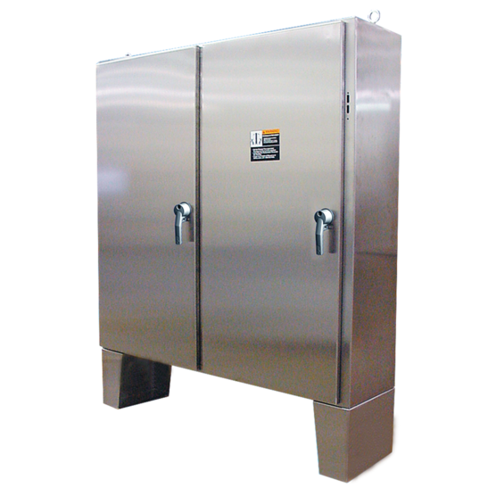 Hoffman A60X6112SSLPN4 | Floor-Mount Disconnect 2-Door Right 3pt Latch Type 4X, 60x62x12, SS 304