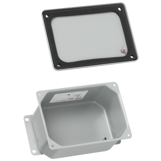 Hoffman A645DSC | Flat and Dome Screw Cover Contoured Type 4, 5.75x4.00x3.75, Gray, Steel