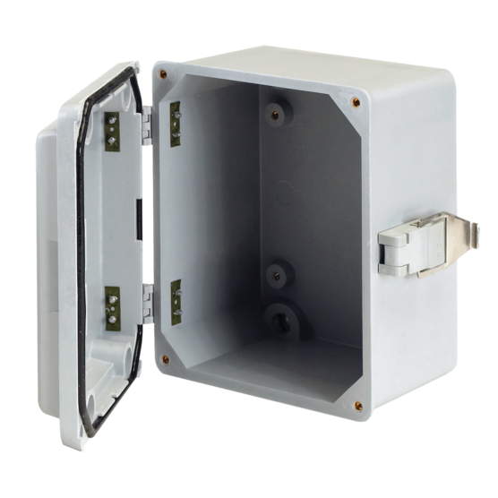 Hoffman A645JFGQRR | Hinge Cover with Quick-Release Latch, Type 4X, 5.5x4.0x5.0, Fiberglass