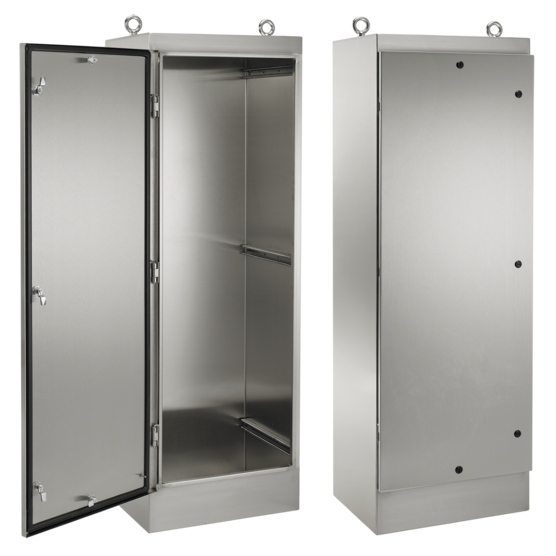 Hoffman A72HS3624SSLPQT | Single-Door Freestand, Type 4x, 1/4 Turn Latches, 72x36x24, SS 304