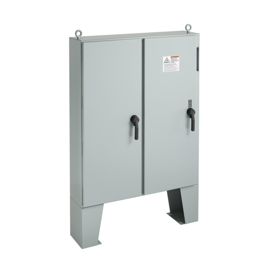 Hoffman A72X7318LPFTCG | Floorstand Disconnect 2-Dr Type 12 Gray Inside, 72.12x73.75x18x12, Gray, Steel