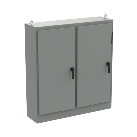 Hoffman A72XM6618FTCLP4 | Free-Stand Disconnect with QR Hinge Type 4, 72.12x66.50x18.12, Gray, Steel