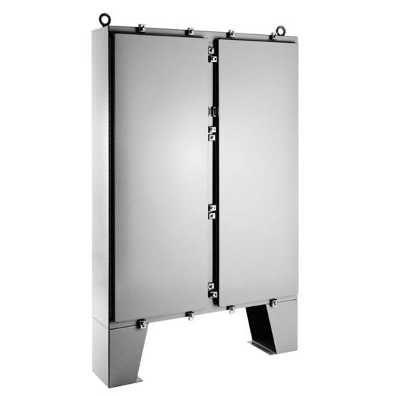 Hoffman A74H60DULP | Two-Door with Floor Stands, Type 4, 74.06x60.06x12.06, Gray, Steel