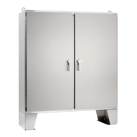 Hoffman A74H7218SSLP3PT | 2-Door Floor-Stand 3-Point Latches Type 4X, 74x72x18, SS Type 304