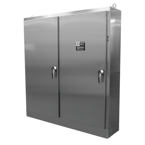Hoffman A90XM7824SSN4 | Floor-Mount, Disconnect, 3pt Latch, Type 4X, 90x78x24, 2-Door, SS 304