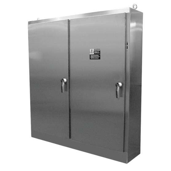 Hoffman A90XM7824SSN4 | Floor-Mount, Disconnect, 3pt Latch, Type 4X, 90x78x24, 2-Door, SS 304