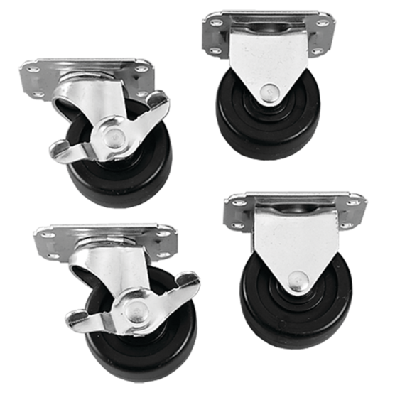 Hoffman AC4M6SV | Caster Kit, Swivel, 3.00 Dia x3.72 h, Rubber