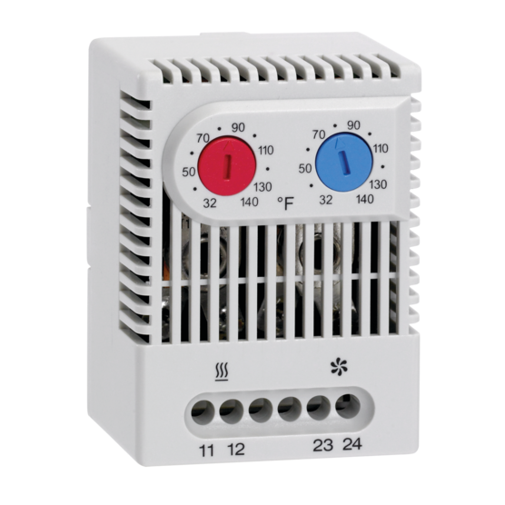 Hoffman ADLTEMP | Dual Thermostat, 2.64x1.97x1.81, Lt Gray, Plastic
