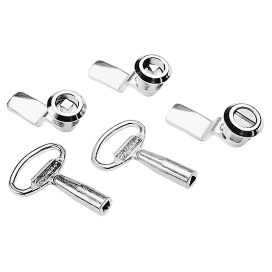 Hoffman AL35 | Latch Kit for Type 4 and 12 Enclosure with Clamps, 7-mm triangle insert, Chrome