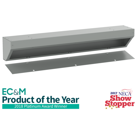 Hoffman AT101024 | Angled Trough, NEMA Type 1, 10X10X24, Gray, Steel