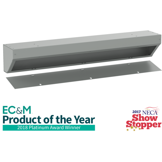 Hoffman AT6624 | Angled Trough, NEMA Type 1, 6x6x24, Gray, Steel