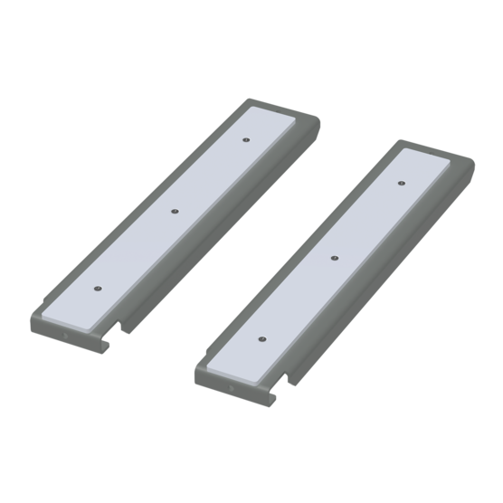 Hoffman AU18PGR | Universal Free-Stand Panel Gliders, 17.00x3.37x1.03, Gray, Steel