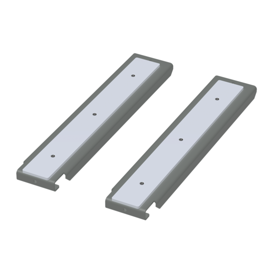 Hoffman AU24PGR | Universal Free-Stand Panel Gliders, 23.00x3.37x1.03, Gray, Steel