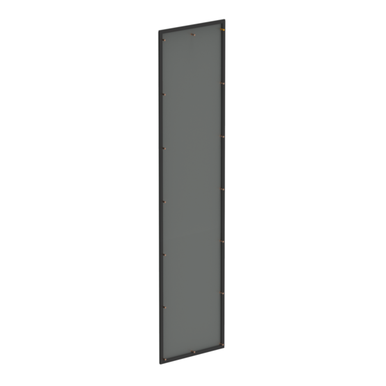 Hoffman AU7218FEP | Universal Free-Stand Flat End Plate, 72.13x18.11, Gray, Steel
