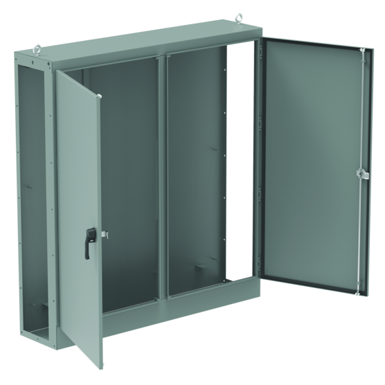 Hoffman AU84X7818BLP | Universal Free-Stand Both Sides Open, 84.13x77.99x18.11, Gray, Steel