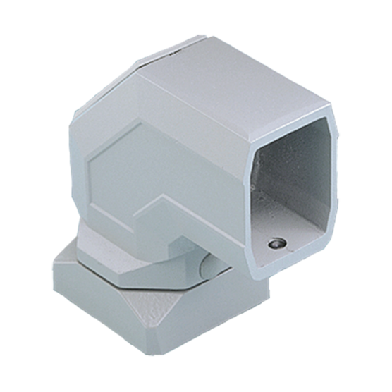 Hoffman CCS2FECLG | Compact Series 2 Flange Elbow Coupling, fits 45x60mm, Lt Gray, Aluminum