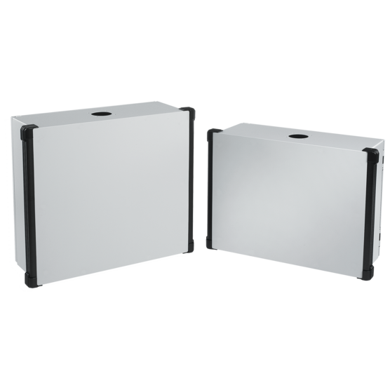Hoffman CP486012B | CONCEPT HMI Enclosure, Blue Handles, Type 4, 480x600x120mm, Lt Gray, Steel