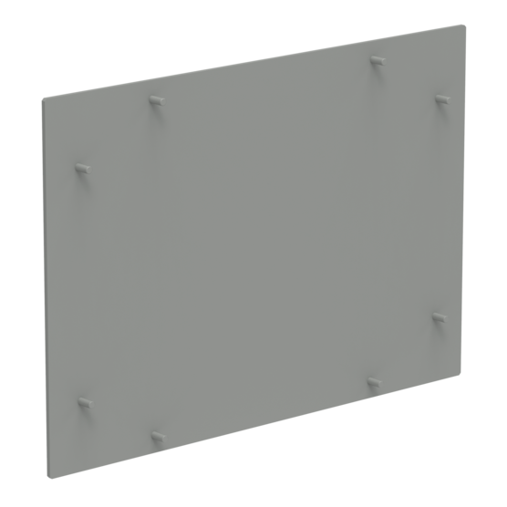 Hoffman CPFP4050 | Replacement Front Plate for Concept HMI, fits 400x500mm, Lt Gray, Aluminum