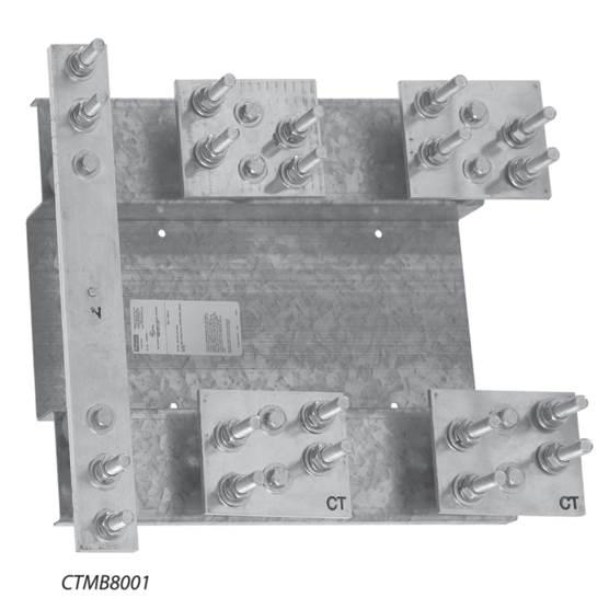 Hoffman CTMB8003 | CT Mounting Base, 3-Phase, 400-800 Amp with Studs, Steel