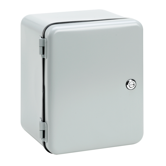 Hoffman D866IS | Removable Hinge, Quarter-Turn Latch, Contoured, Type 12, 8x6x6, Gray, Steel
