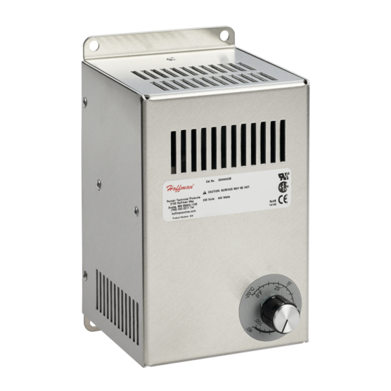 Hoffman DAH4001B | Electric Heater, 115V, 400W, Aluminum