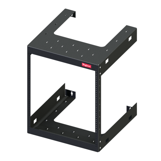 Hoffman E19FWM25U20 | 19-in. Fixed Wall-Mount Rack, 19in, 25U, Black, Steel