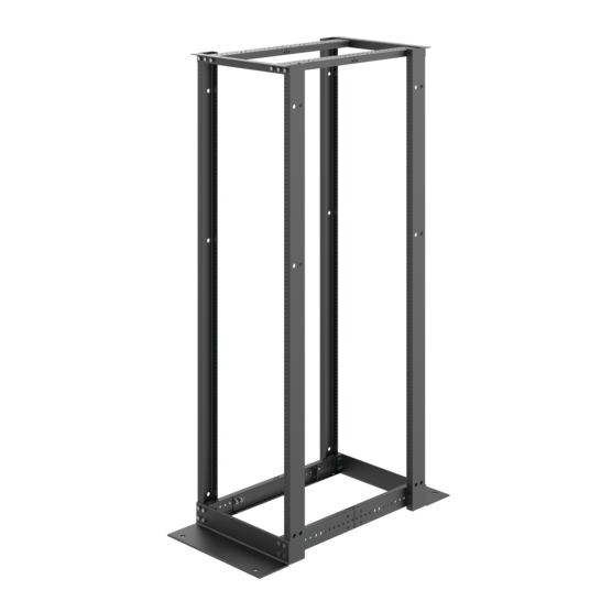 Hoffman E4DR19FM38U | 4-Post Open Frame Rack, 72.00x20.25, 38U, Black, Aluminum, Tapped