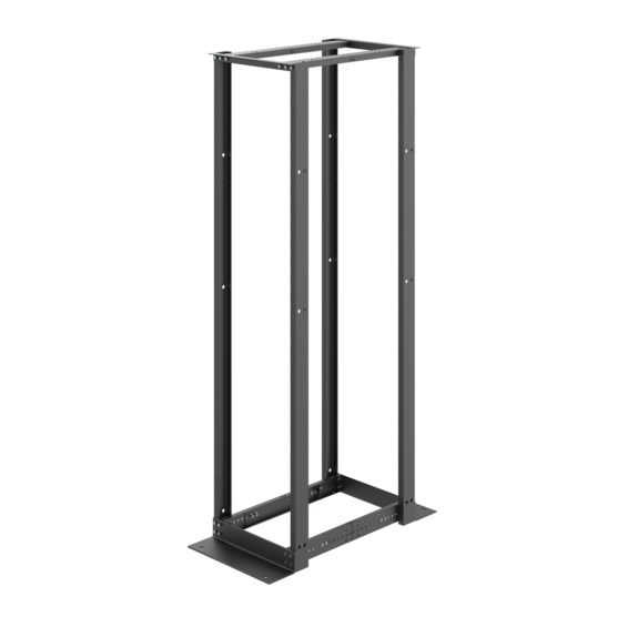 Hoffman E4DR19FM45U | 4-Post Open Frame Rack 45U, 84.00x20.25, Black, Aluminum, Tapped