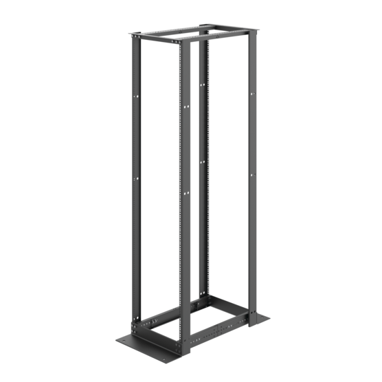 Hoffman E4DRS19FM45U | 4-Post Open Frame Rack 45U, 84.00x20.25, Black, Aluminum, Square