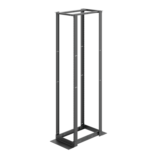 Hoffman E4DRS19FM51U | 4-Post Open Frame Rack, 96.00x20.25, 51U, Black, Aluminum, Square