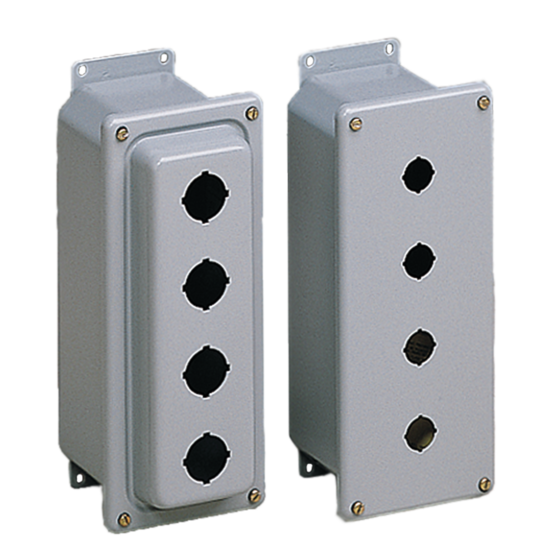 Hoffman ED3PB | Drawn Pushbutton Enclosures, Type 4, 3PB x 30.5mm, 8x4x2.75in, Gray, Steel