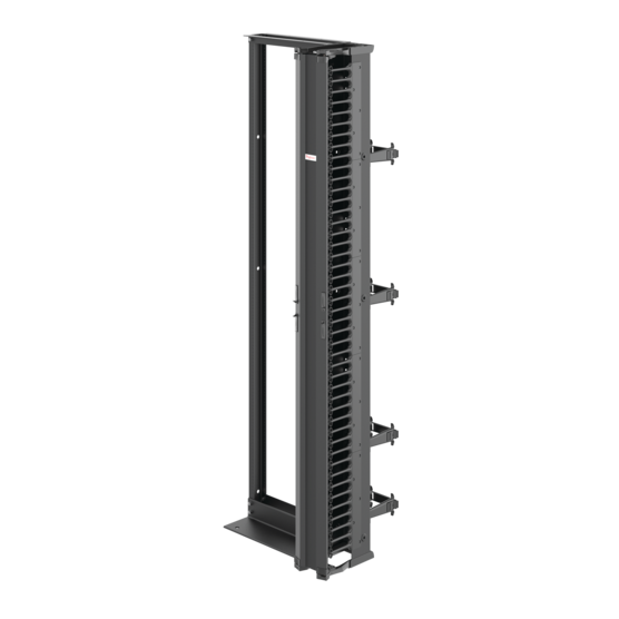 Hoffman EDR19FM45UCM1 | 2-Post Open Frame Rack With One Cable Manager, 19 in x 45U, Black, Aluminum