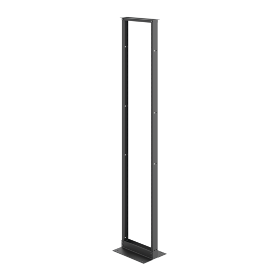 Hoffman EDR19FM58U | 2-Post Open Frame Rack, 108.00x20.25x15.00, Black, Aluminum